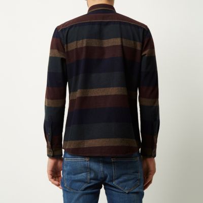 Navy Only & Sons stripe shirt